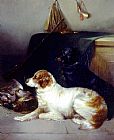 George Armfield Spaniels with the Day's Bag painting
